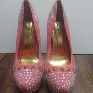 Womens Rhinestone Chrystal heels